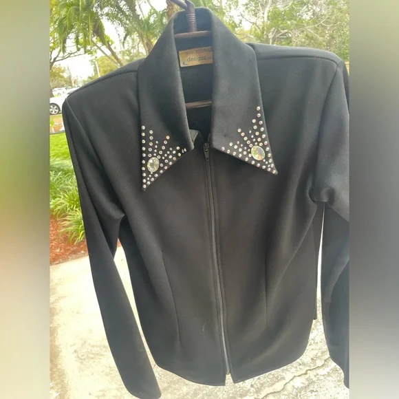 Showtime Blue Western Horse Show Outfit with Black Undershirt Size S/M